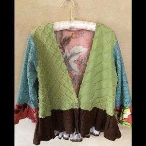 Jacket with vintage fabrics